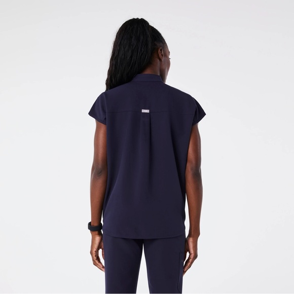 Figs Rafaela Oversized Scrub Top Navy Blue - Picture 2 of 3